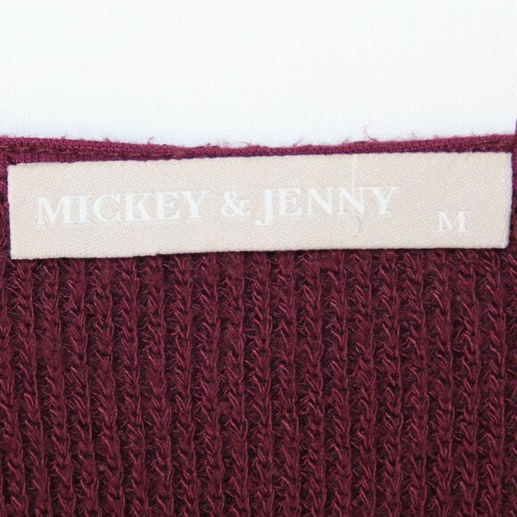 MICKEY & JENNY WOMENS BURGUNDY KNIT SWEATER TOP SZ M LONG SLEEVE USA DOLMAN - Picture 10 of 16